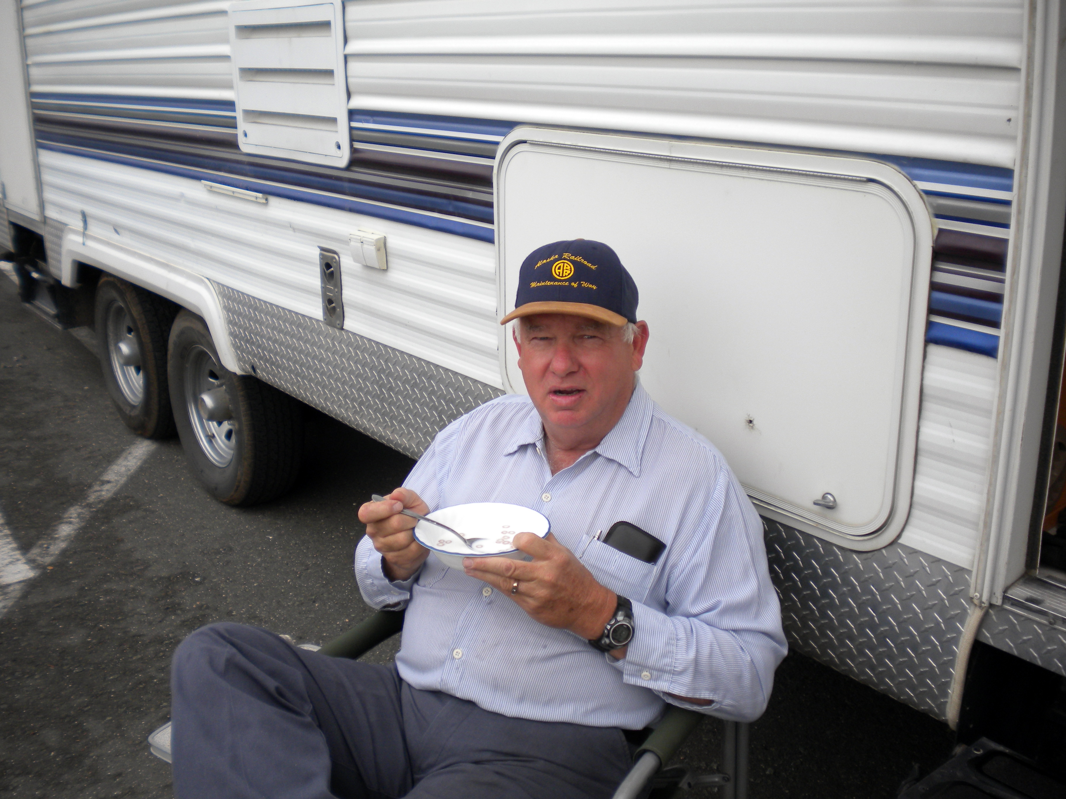 John Martin has breakfast first